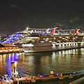 San Juan Lights up with two Carnival Ships